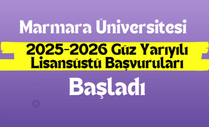Güz Yarıyılı Lisansüstü Başvuru Başladı