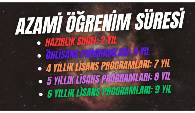 azami öğrenim süresi